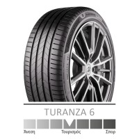 195/55R16 BRIDGESTONE TURANZA 6 87V
